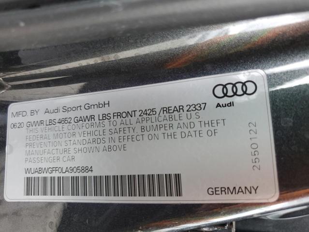 VIN WUABWGFF0LA905884 Audi RS3  2020 12