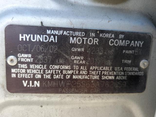 KMHWF25S63A762659 | 2003 Hyundai sonata gl