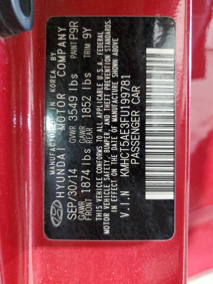 KMHCT5AE3FU199781 2015 Hyundai Accent Gs