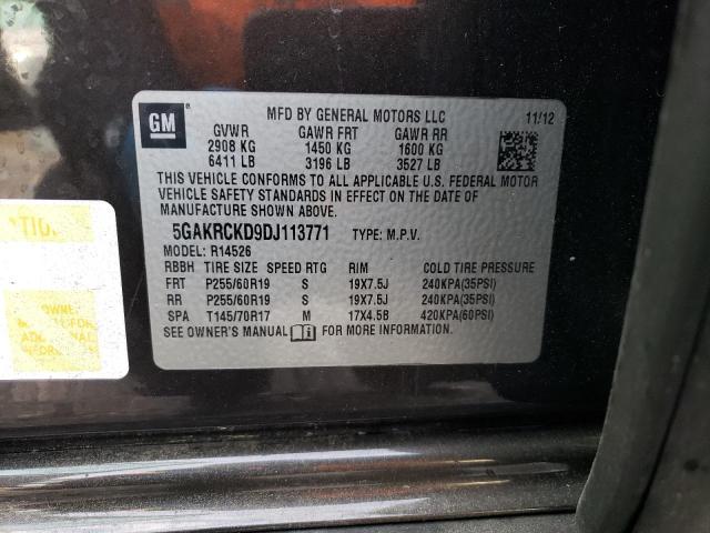 2013 Buick Enclave VIN: 5GAKRCKD9DJ113771 Lot: 47115644