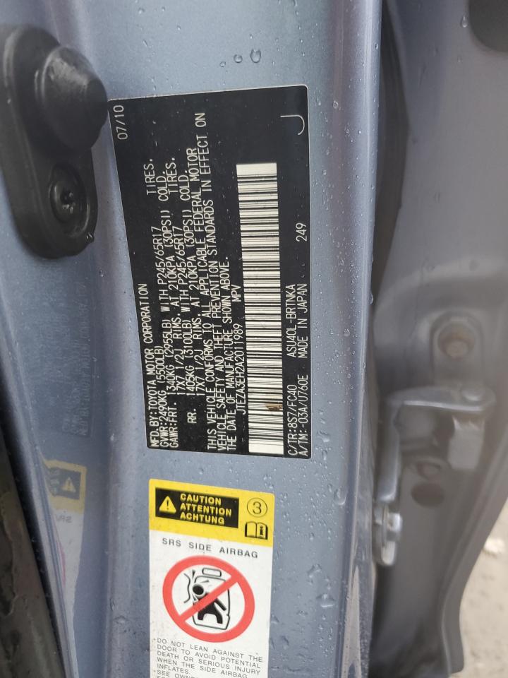 JTEZA3EH2A2011989 2010 Toyota Highlander