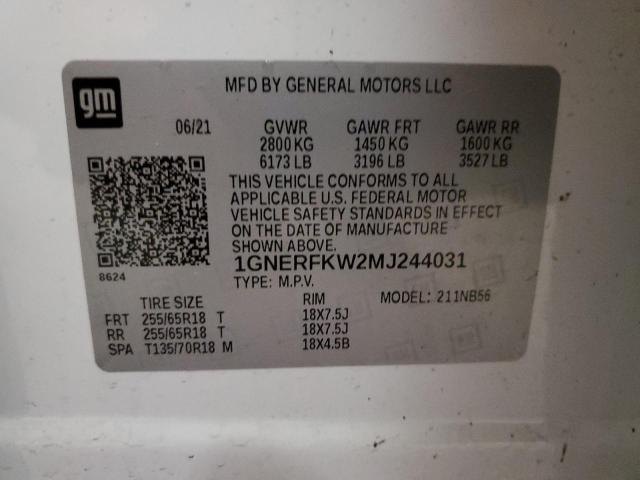 2021 Chevrolet Traverse Ls VIN: 1GNERFKW2MJ244031 Lot: 48457964