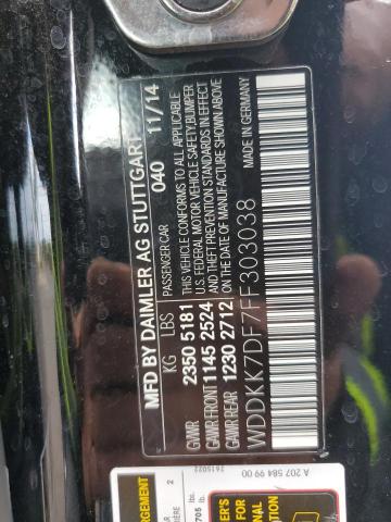 2015 MERCEDES-BENZ E 550 4MAT WDDKK7DF7FF303038