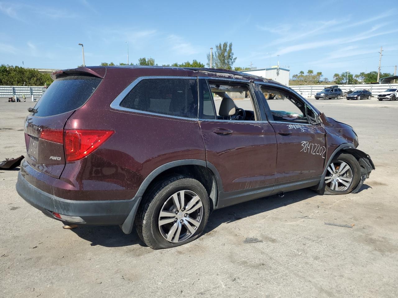 2017 Honda Pilot Exl vin: 5FNYF6H57HB070564