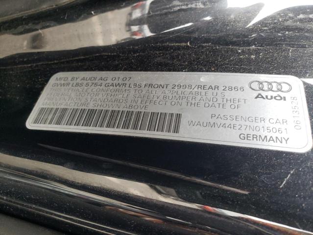 2007 Audi A8 L Quattro VIN: WAUMV44E27N015061 Lot: 48233994