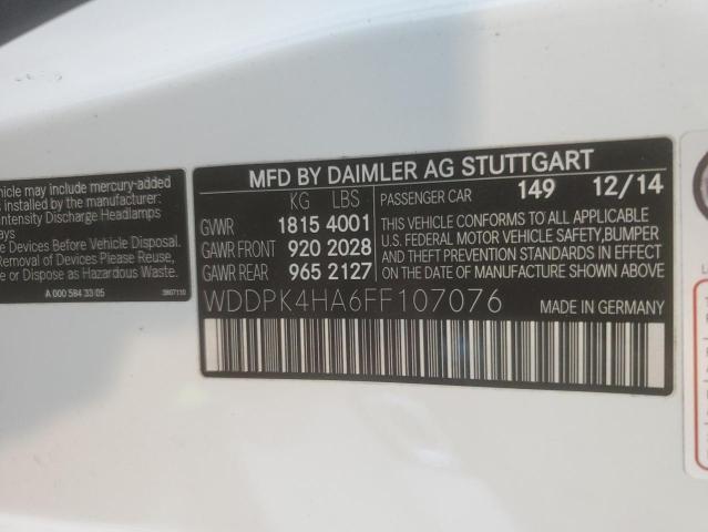 2015 MERCEDES-BENZ SLK 250 - WDDPK4HA6FF107076