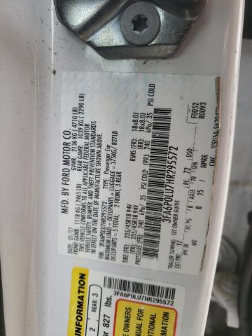 2017 FORD FUSION SE - 3FA6P0LU7HR295572