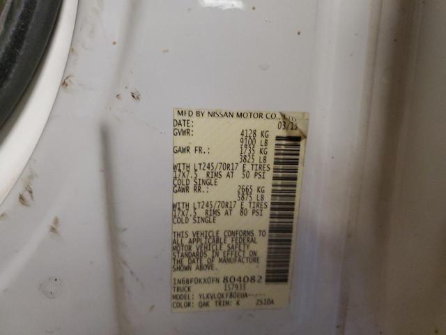 2015 NISSAN NV 1500 1N6BF0KX0FN804082