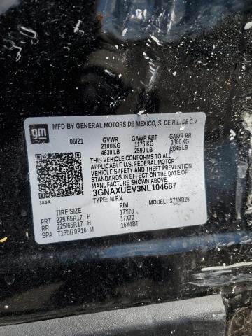 2022 CHEVROLET EQUINOX LT - 3GNAXUEV3NL104687