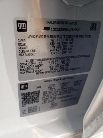 2022 Chevrolet Silverado K1500 Lt VIN: 1GCUDDED3NZ628520 Lot: 44570374