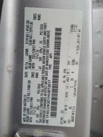 2017 FORD ESCAPE SE - 1FMCU9GD1HUB72617