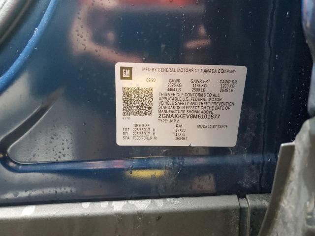 2021 Chevrolet Equinox Lt VIN: 2GNAXKEV8M6101677 Lot: 48649614