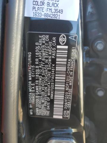 2015 Toyota Yaris VIN: VNKKTUD31FA034874 Lot: 47014184