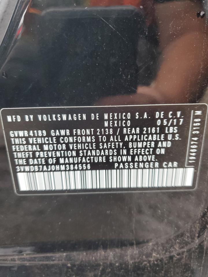 3VWDB7AJ0HM384556 2017 Volkswagen Jetta Se