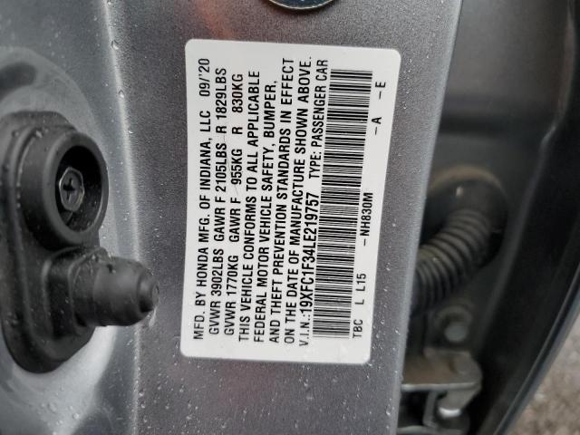 2020 Honda Civic Ex VIN: 19XFC1F34LE219757 Lot: 46039834