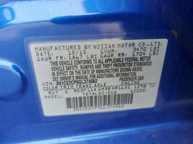 2016 NISSAN VERSA NOTE - 3N1CE2CP9GL374562