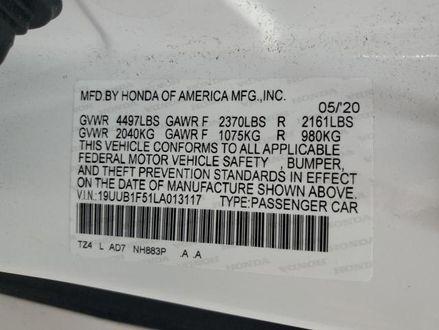 2020 ACURA TLX BASE - 19UUB1F51LA013117