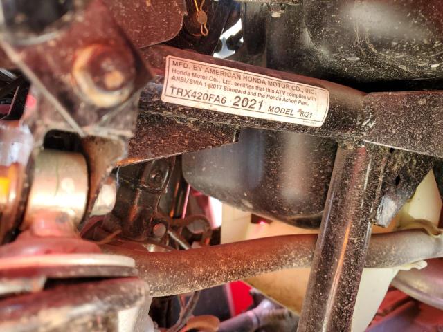 2021 HONDA TRX420 FA 1HFTE47D4M4601737