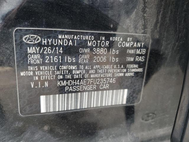 2015 Hyundai Elantra Se VIN: KMHDH4AE7FU235746 Lot: 47872124