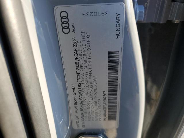 2018 AUDI RS3 WUABWGFF3J1902507