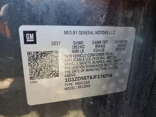 Lot #2461904186 2018 CHEVROLET MALIBU LT salvage car