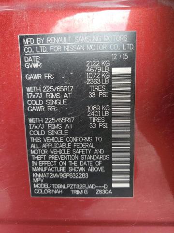 2016 Nissan Rogue S VIN: KNMAT2MV9GP632283 Lot: 47716564