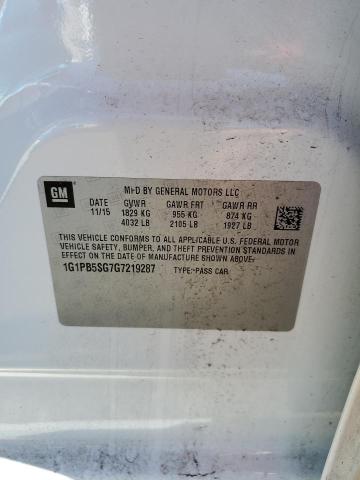 2016 Chevrolet Cruze Limited Ls VIN: 1G1PB5SG7G7219287 Lot: 46288904