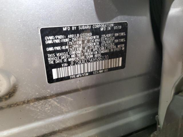 2019 SUBARU FORESTER JF2SKACC5KH586120