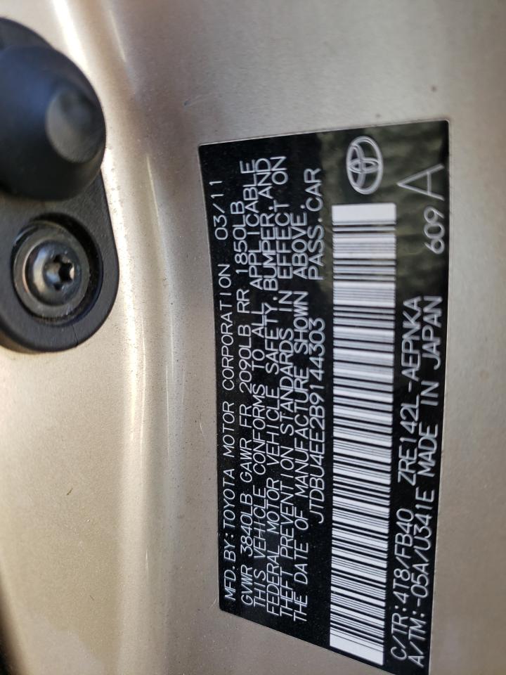 JTDBU4EE2B9144303 2011 Toyota Corolla Base