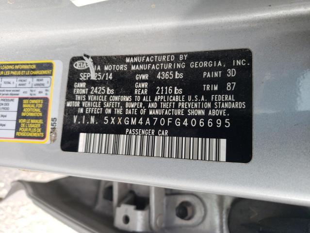 2015 Kia Optima Lx VIN: 5XXGM4A70FG406695 Lot: 45912404