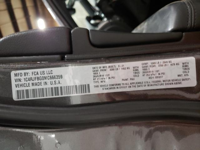 2021 JEEP GRAND CHER - 1C4RJFBG0MC666359