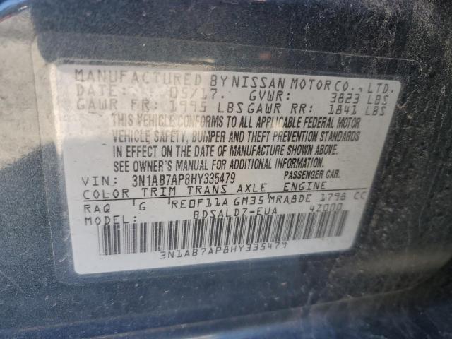 2017 Nissan Sentra S VIN: 3N1AB7AP8HY335479 Lot: 46196634