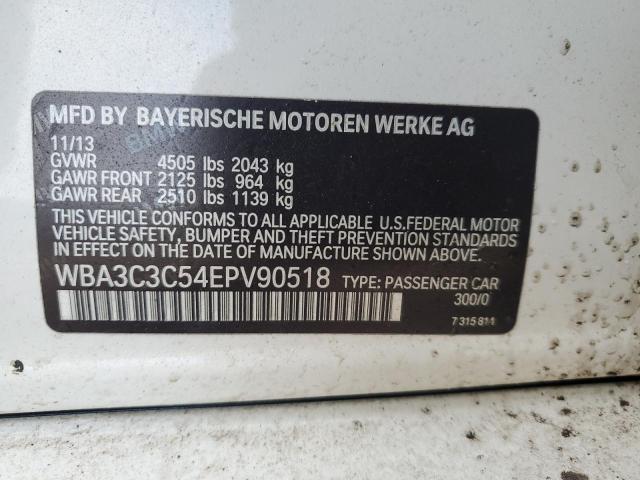 VIN WBA3C3C54EPV90518 2014 BMW 3 Series, 320 I Xdrive no.12