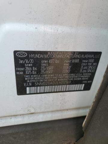 2020 Hyundai Santa Fe Se VIN: 5NMS23AD2LH217169 Lot: 46844284