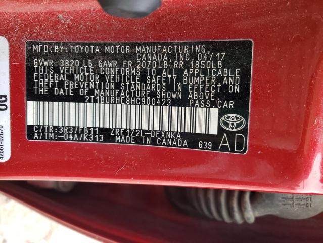 2017 TOYOTA COROLLA L - 2T1BURHE8HC900423