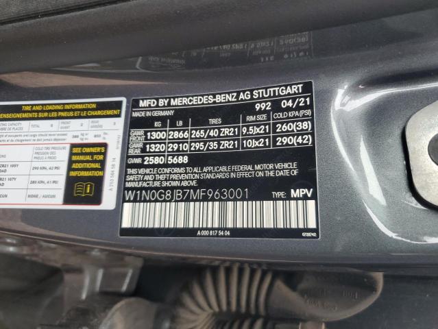 2021 MERCEDES-BENZ GLC 63 4MA W1N0G8JB7MF963001