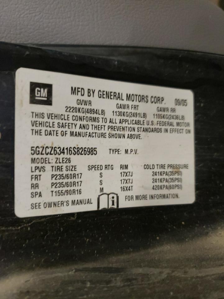 5gzcz63416s826985 5GZCZ63416S826985 2006 Saturn Vue