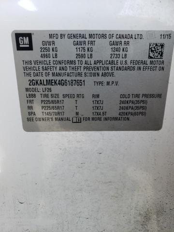 2016 GMC TERRAIN SL - 2GKALMEK4G6187651