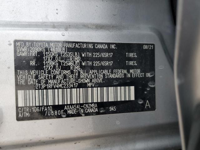 2021 TOYOTA RAV4 XLE - 2T3P1RFV4MC233417