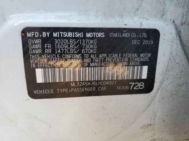 2020 MITSUBISHI MIRAGE LE ML32A5HJ6LH004921
