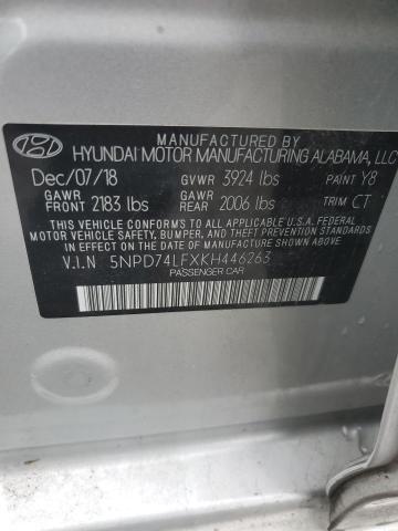 2019 HYUNDAI ELANTRA SE - 5NPD74LFXKH446263