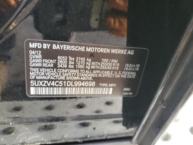 VIN 5UXZV4C51DL994698 2013 BMW X5, Xdrive35I no.12