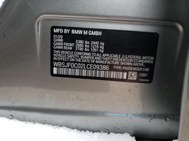 2020 BMW M5 BASE WBSJF0C02LCE09386