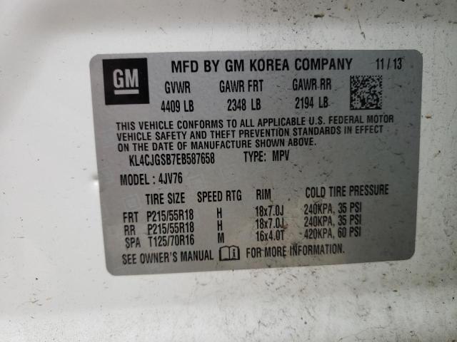 2014 Buick Encore VIN: KL4CJGSB7EB587658 Lot: 45571914