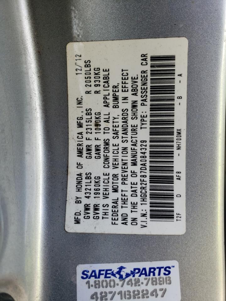 1HGCR2F87DA084329 2013 Honda Accord Exl