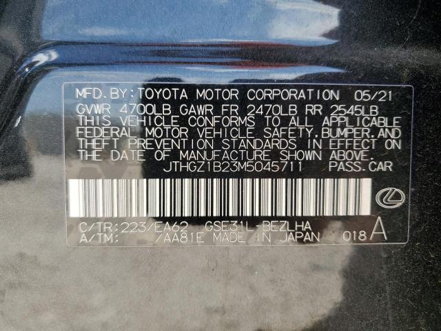 2021 LEXUS IS 350 F-S - JTHGZ1B23M5045711