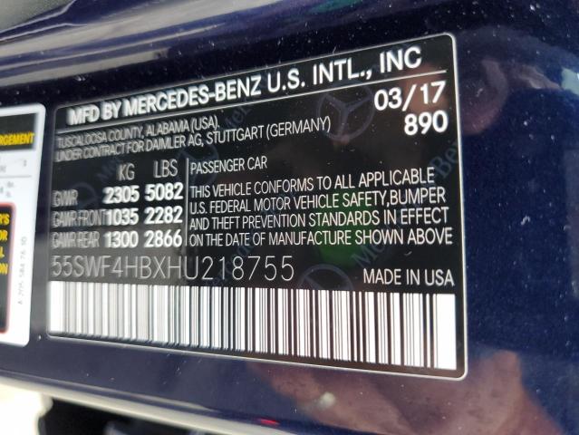2017 MERCEDES-BENZ C 350E - 55SWF4HBXHU218755