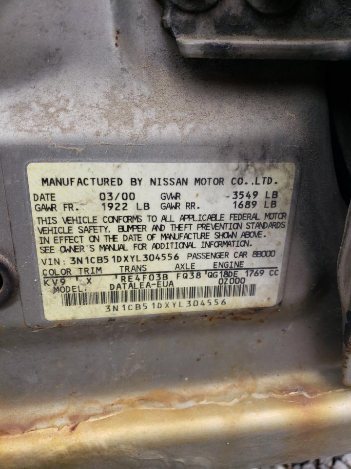 3N1CB51DXYL304556 2000 Nissan Sentra Base