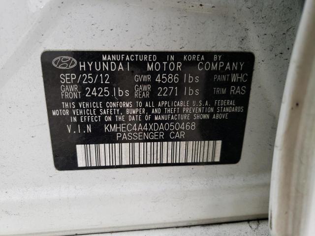 2013 Hyundai Sonata Hybrid VIN: KMHEC4A4XDA050468 Lot: 48094754
