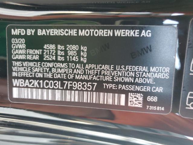 VIN WBA2K1C03L7F98357 2020 BMW 2 Series, 230XI no.12